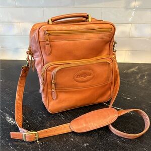 Brown Leather Messenger Bag with Adjustable Strap, Great for Travel or Everyday